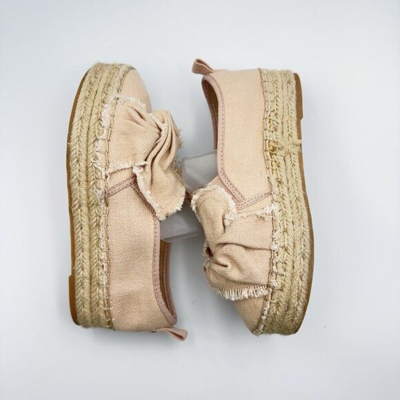 Sam Edelman Cabrera Canvas Platform Espadrille Knotted Bow Pink Womens 6.5 Shoe - Picture 6 of 12
